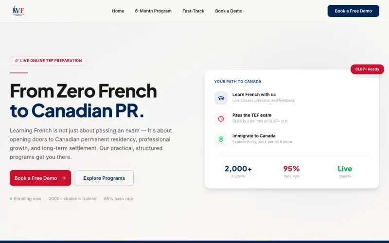 Immigrate via French (IVF)